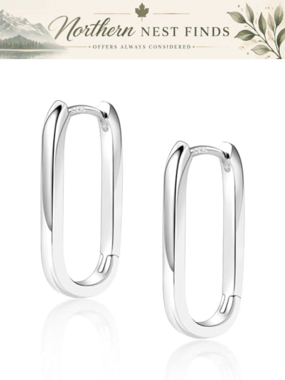 14K Gold Plated 925 Sterling Silver Small Hoop Earrings Hypoallergenic Huggie